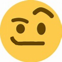 Raised_eyebrow_smiling emote for Discord