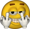 yellowguy_double_middle_finger emote for Discord