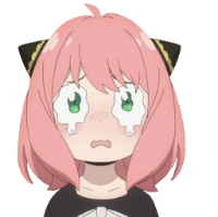 Anya_Crying emote for Discord