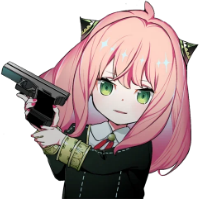 AnyaHaveGun emote for Discord