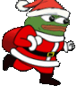 peepoSantaRun emote for Discord