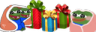 peepoChristmasFamily emote for Discord
