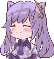 Keqing_sad emote for Discord