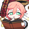 yanfei_reading emote for Discord
