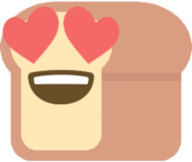 hearteyesbread emote for Discord