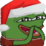 peepoGiggleChristmas emote for Discord