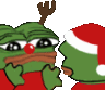 peepoHugChristmas emote for Discord