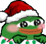 peepoBlushChristmas emote for Discord