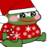 peepoSantaSit emote for Discord