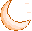 orangeglittermoon emote for Discord