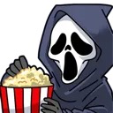 ghostfacepopcorn emote for Discord
