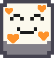 pixel_emoji_smiling_hearts_orang emote for Discord