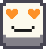 pixel_emoji_heart_eyes_orange emote for Discord