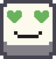 pixel_emoji_heart_eyes_green emote for Discord