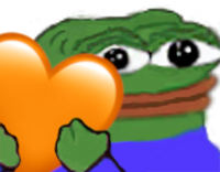 pepe_ios_orange_heart emote for Discord