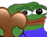 pepe_ios_brown_heart emote for Discord