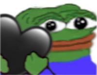 Pepe_ios_black_heart emote for Discord