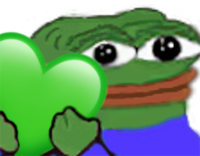 pepe_ios_green_heart emote for Discord