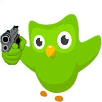 Duolingo_with_gun emote for Discord