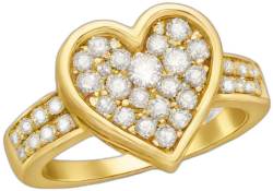Diamondheartgoldring emote for Discord