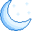 blueglittermoon emote for Discord