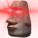 lasermoai emote for Discord