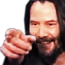 keanureevespointing emote for Discord