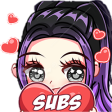 kristen_purple_subs emote for Discord