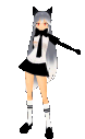 FoxgirlFloss emote for Discord