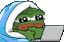 PepeCryingCloseLaptop emote for Discord