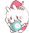 SweetBunnyReading emote for Discord