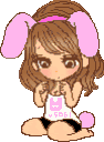 BunnyGirlShy emote for Discord