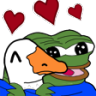peepoGooseLove emote for Discord