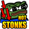 peepoNotStonks emote for Discord
