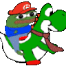 peepoMarioYoshi emote for Discord