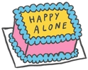 HappyAloneCake emote for Discord