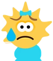 maggie_simpson_sad_sweat_skype emote for Discord