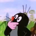 little_mole_think emote for Discord
