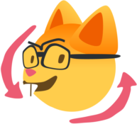 turning_nerd_kitty emote for Discord