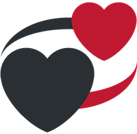 black_red_rotating_hearts emote for Discord