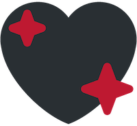black_red_sparkle_heart emote for Discord