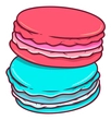 PinkAndBlueMacroons emote for Discord