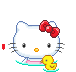 HelloKittySwim emote for Discord