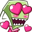 ZimHeartEyes emote for Discord
