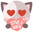 CatLoveYou1000 emote for Discord