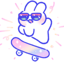 bunny_skateboard emote for Discord