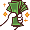 meong_takemymoney emote for Discord