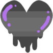 black_dripping_heart emote for Discord