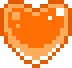 LightOrangeSpinningPixelHeart emote for Discord