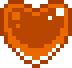 OrangeSpinningPixelHeart emote for Discord